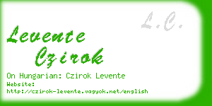 levente czirok business card